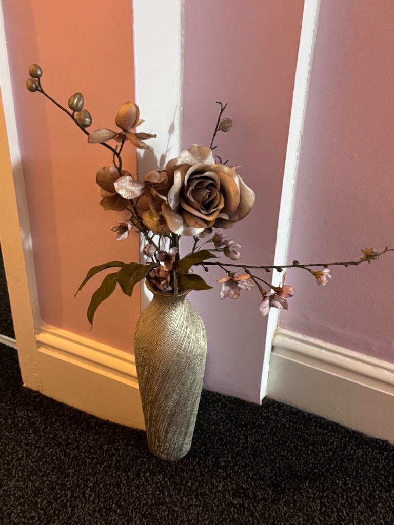 Canvas,  Vase and Flowers all in.