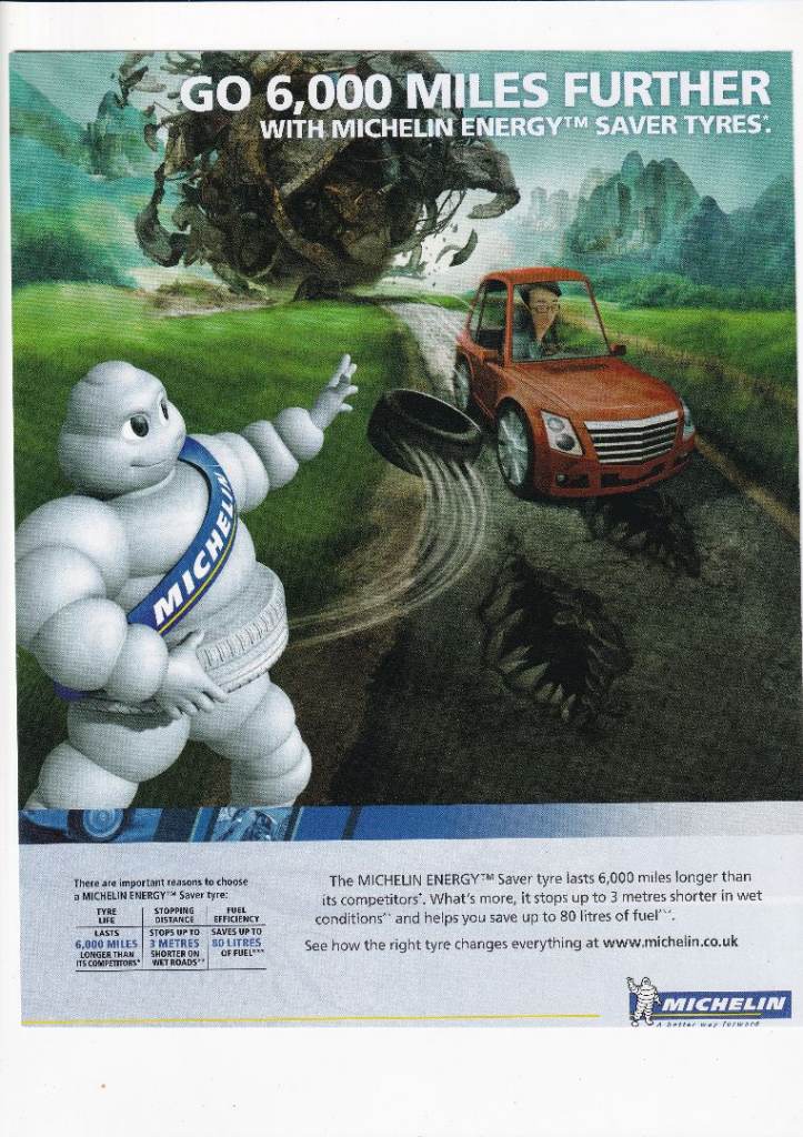 01. A Rare Original Magazine Advertisement of a Michelin Energy Saver Tyres