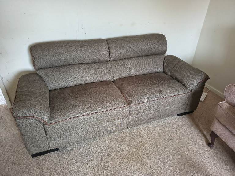 Chocolate brown Wovan 3 person sofa