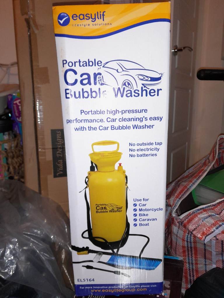 Portable bubble car washer