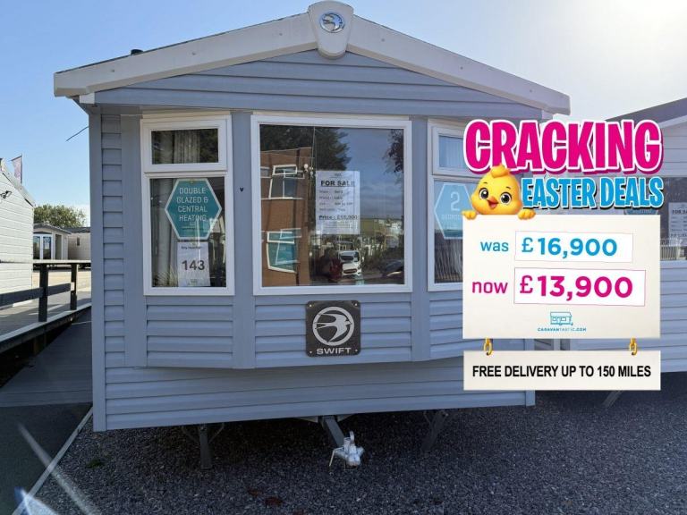 32x10ft 2 Bed Static Caravan - DG, CH - Offsite Sale for Own Land, Self Builders