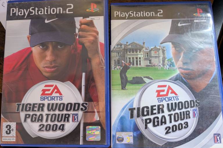 Sony PlayStation 2 PS2 Game PAL : Tiger Woods PGA Tour 2003 and 2004 (2 Games)