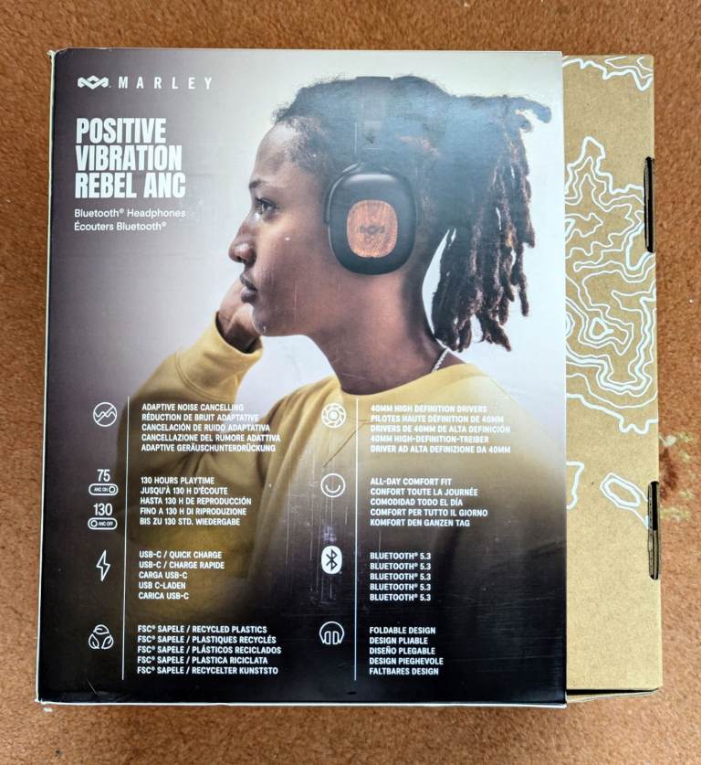 House of Marley Positive Vibration Rebel Wireless ANC Bluetooth Headphones