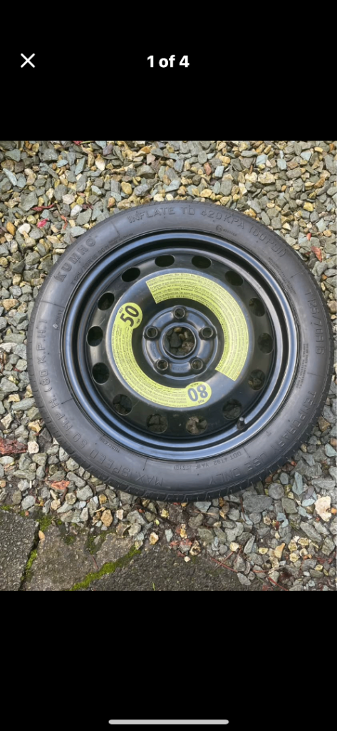 Vw Audi seat skoda 16” space saver wheel unused