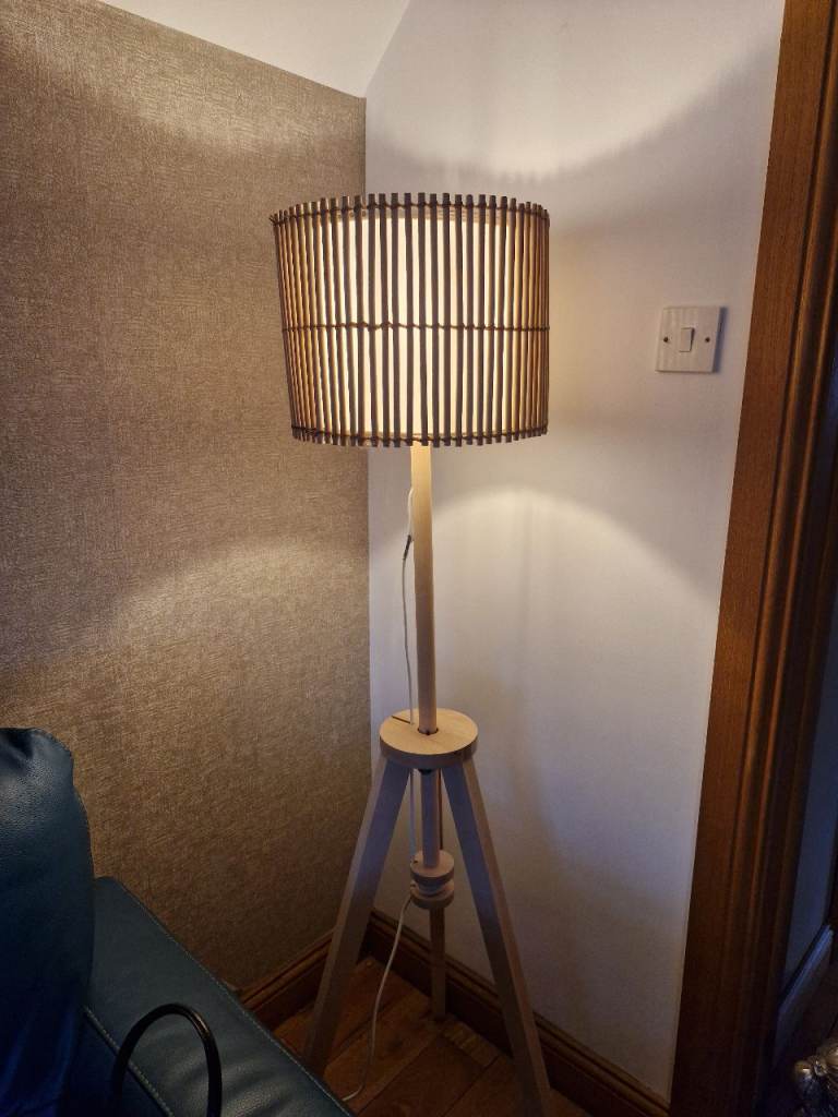Ikea tripod solid wood floor lamp