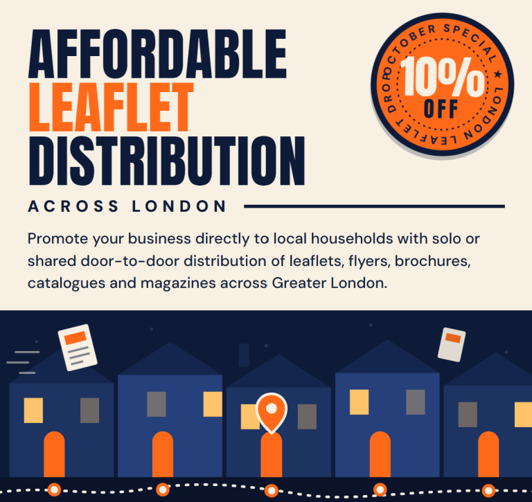 Leaflet, flyer + brochure distribution across London