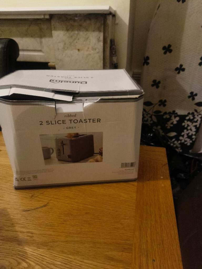 Dunelm 2 Slice Toaster - Grey, Brand New in Box