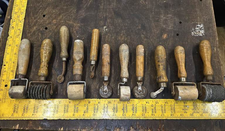 Various Wheels, Rollers, all Wooden Handles