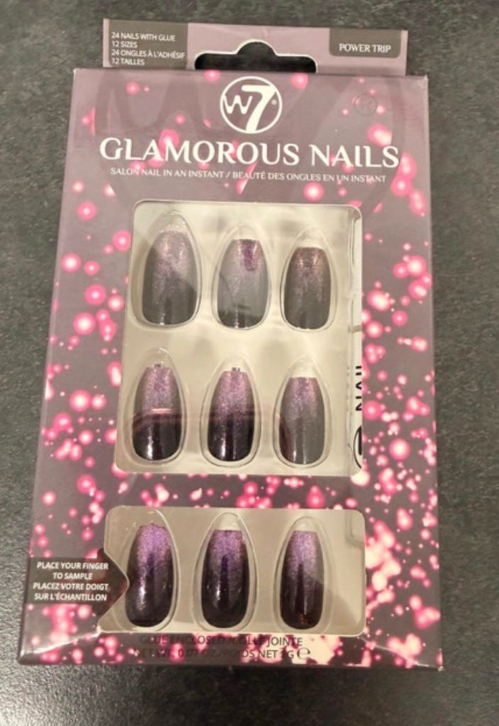 W7 glamorous nails - power trip 24 false nails.