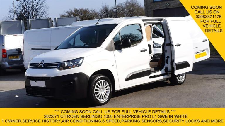 2022 Citroen Berlingo 1.5 BlueHDi 1000Kg Enterprise Pro 100ps [6 Speed] PANEL VAN DIESEL Manual
