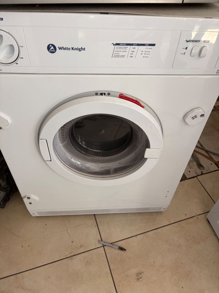 White knight integrated dryer 