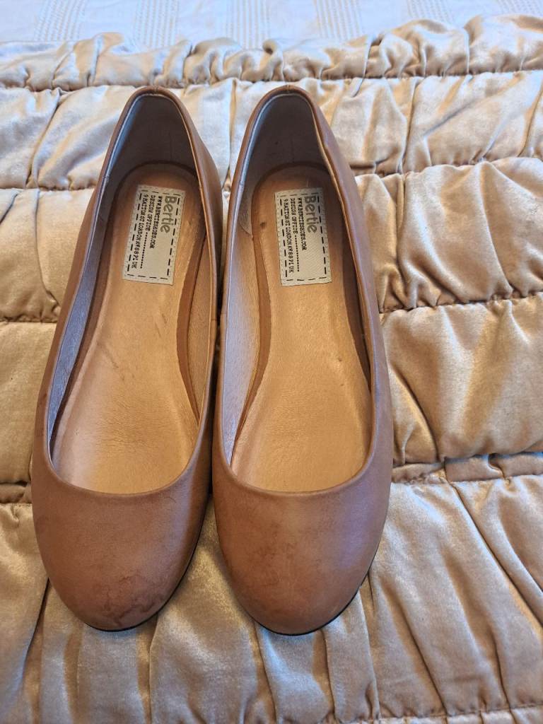Bertie (part of Dune) ladies tan leather shoes 