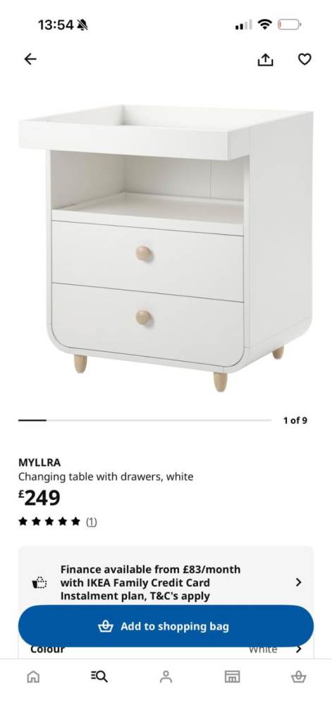 Ikea Myrella Baby Changing Unit 