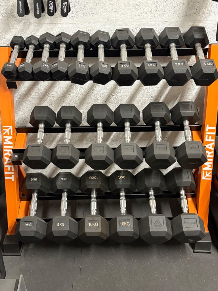 Set of 22 Dumbbells ranging from 1KG to 12.5KG