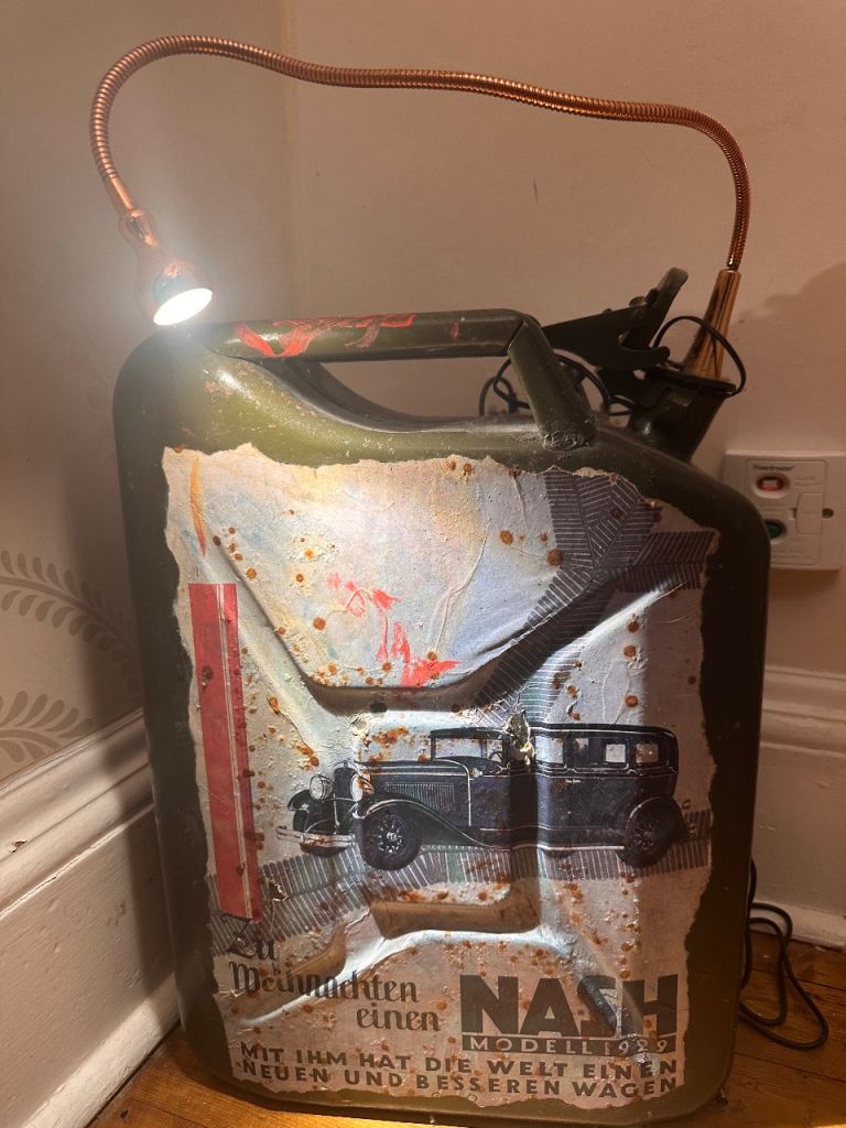 Antique WWll Jerrycan Lamp