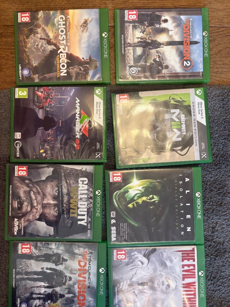Job Lot of 8 Xbox One Games – Call of Duty, Division, Ghost Recon & more