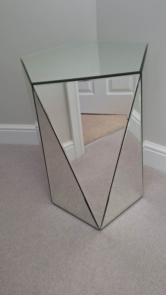 Pair of mirror side tables VGC