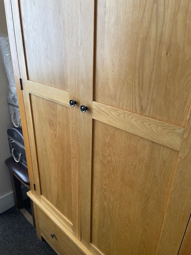 Wooden Wardrobe with Drawer – Good Condition