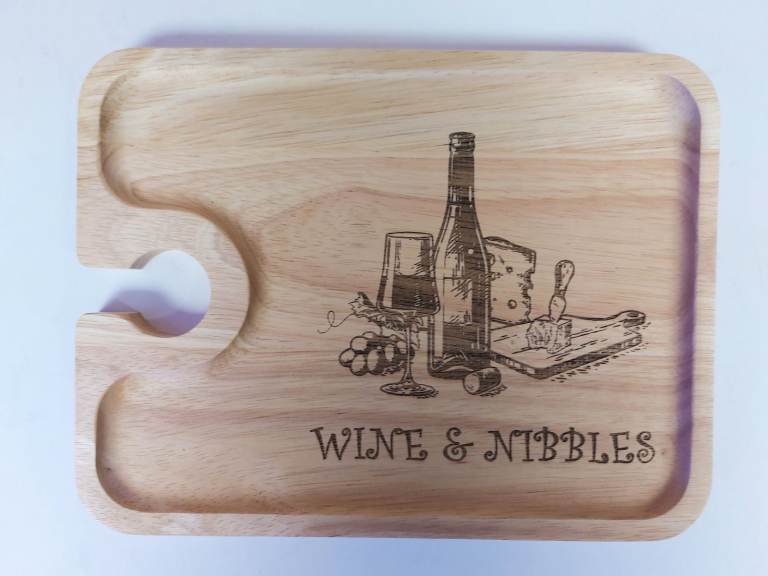 🍷🧀 **LASER ENGRAVED WINE & NIBBLES BOARD** 🧀🍷