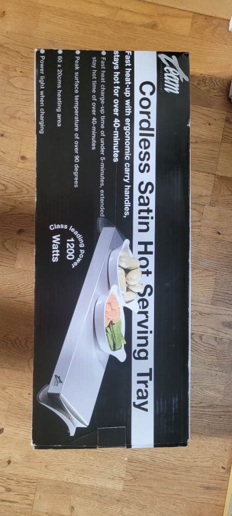 Team Cordless Satin Hot Serving Tray - New in Box