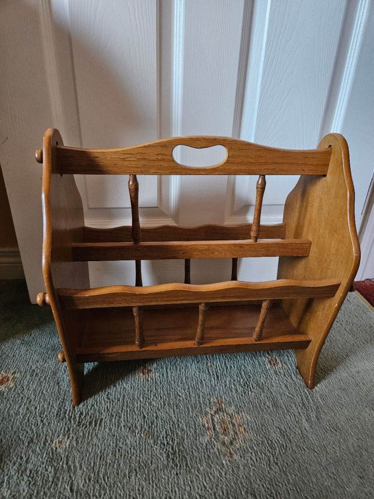 Wooden Magazine Rack - Good Condition