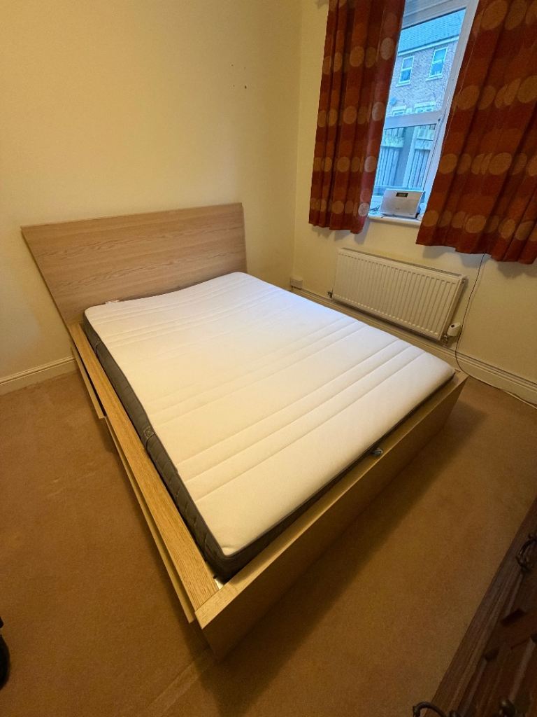 Ikea double bed with four storage drawers, great condition, £100 ono 