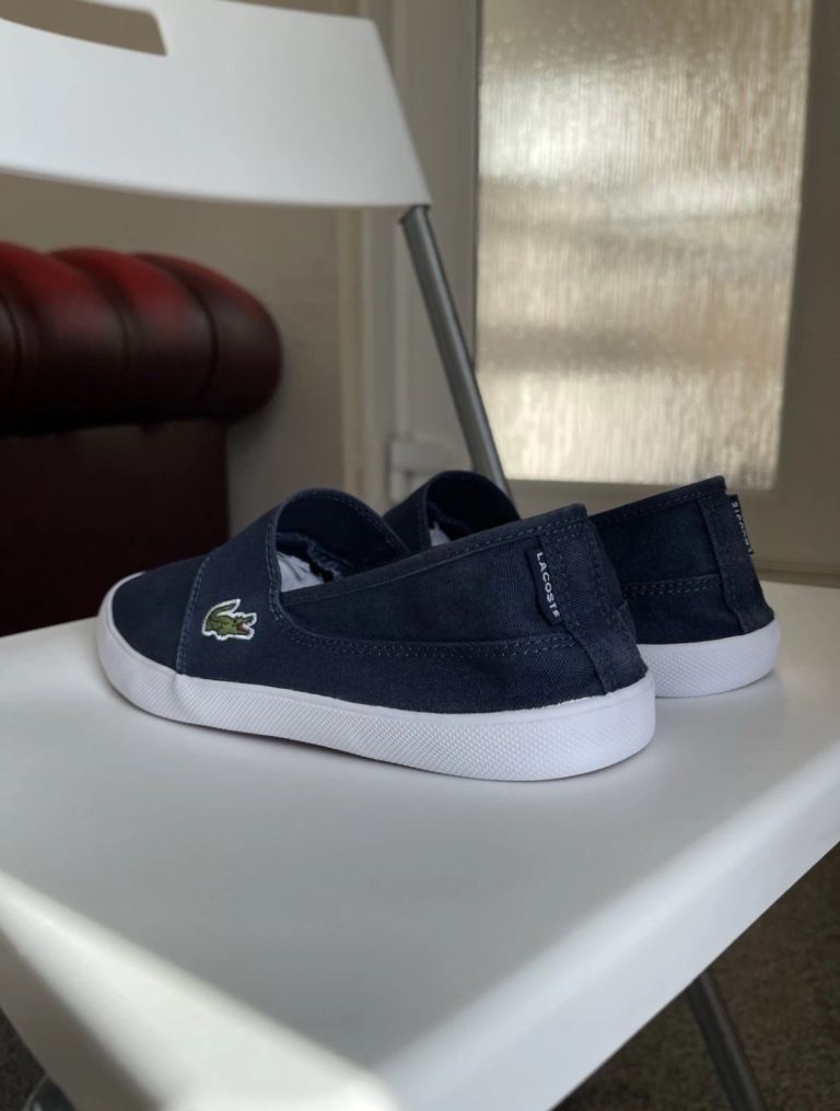 Lacoste Marice Leisure Smart Canvas Mens Summer Sneakers in Dark Blue Size 7 UK