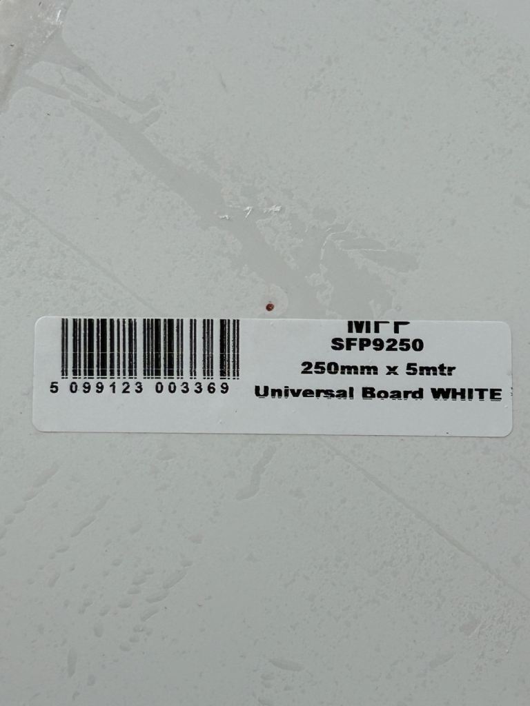 White UPVC Fascia 250mm wide