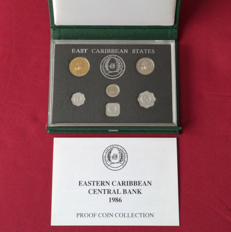 1986 PROOF East Caribbean coin Year Set