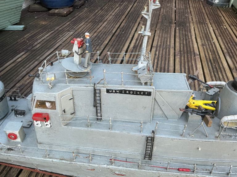 Rc boat ship model USS Crockett warship Gunboat radio remote controlled project