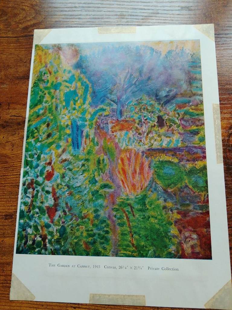 Vintage Pierre Bonnard Double-Sided Art Book Plate Print - Lateen Sail & Garden