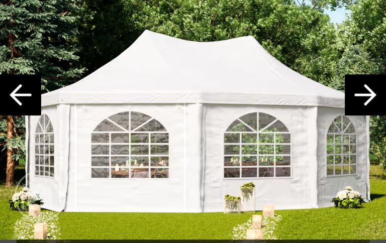 image for 5x6,8m pagoda tent, PVC, white
