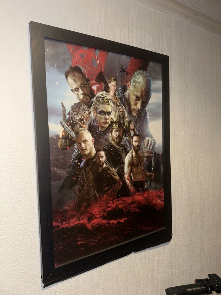 Vikings TV Show Framed Poster – Good Condition