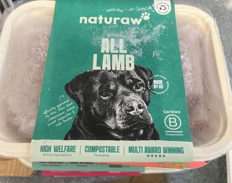 X5 raw food a large bag of kibble 