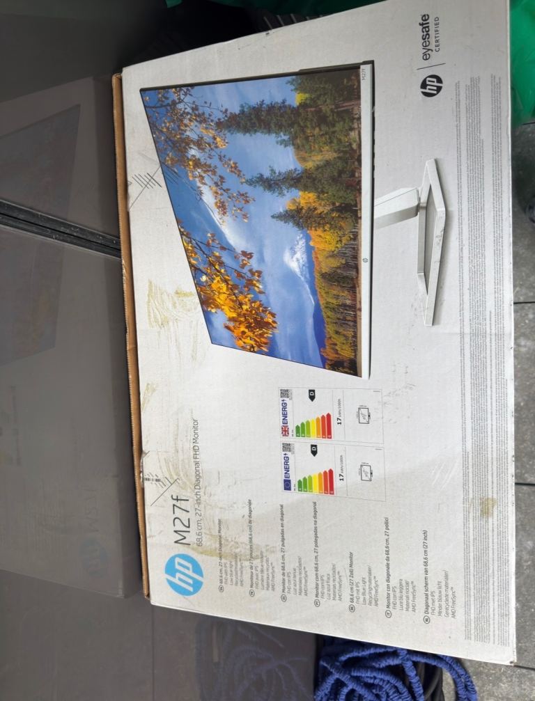 HP M27f 27-inch Monitor – As Good As New, Boxed