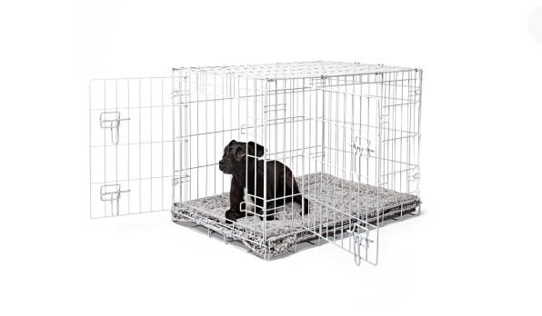Pets at Home Double Door Secure Folding Dog Crate with crate mat included - Unused