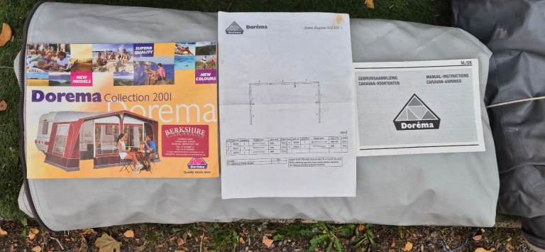 DOREMA caravan awning with annex room, inner tent, curtains and wheel skirt, size 8 (840)