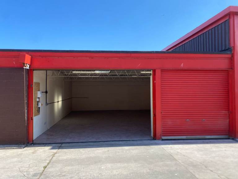 743 sq. ft. Workshop with Roller Shutter - Only £130/Week in Rhyl! Rent Free Available. 