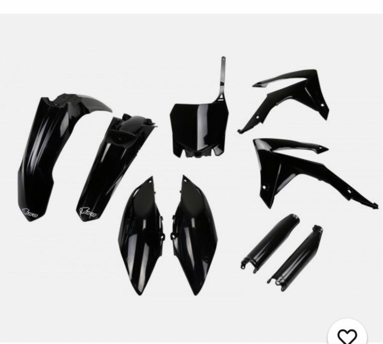 Full Black UFO Plastic Kit – Honda CRF 250R (14-17) / CRF 450R (13-16)