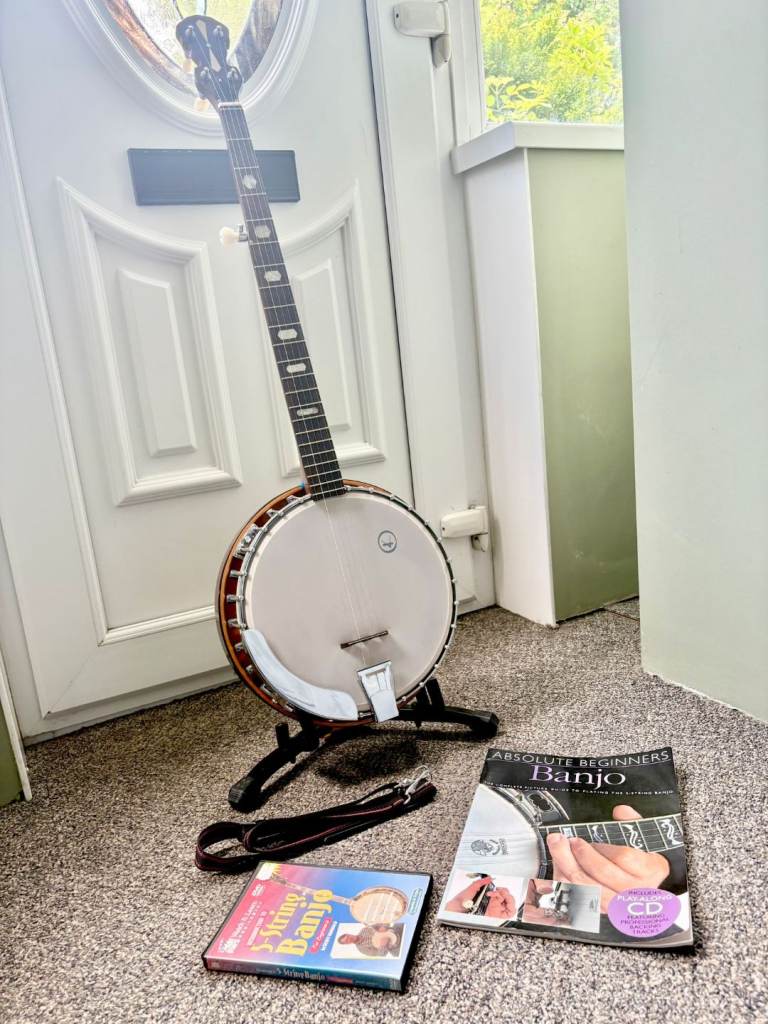 Vintage Kay German made Resonator Acoustic Banjo - model KB54 - Excellent Condition/New Strings 🪕