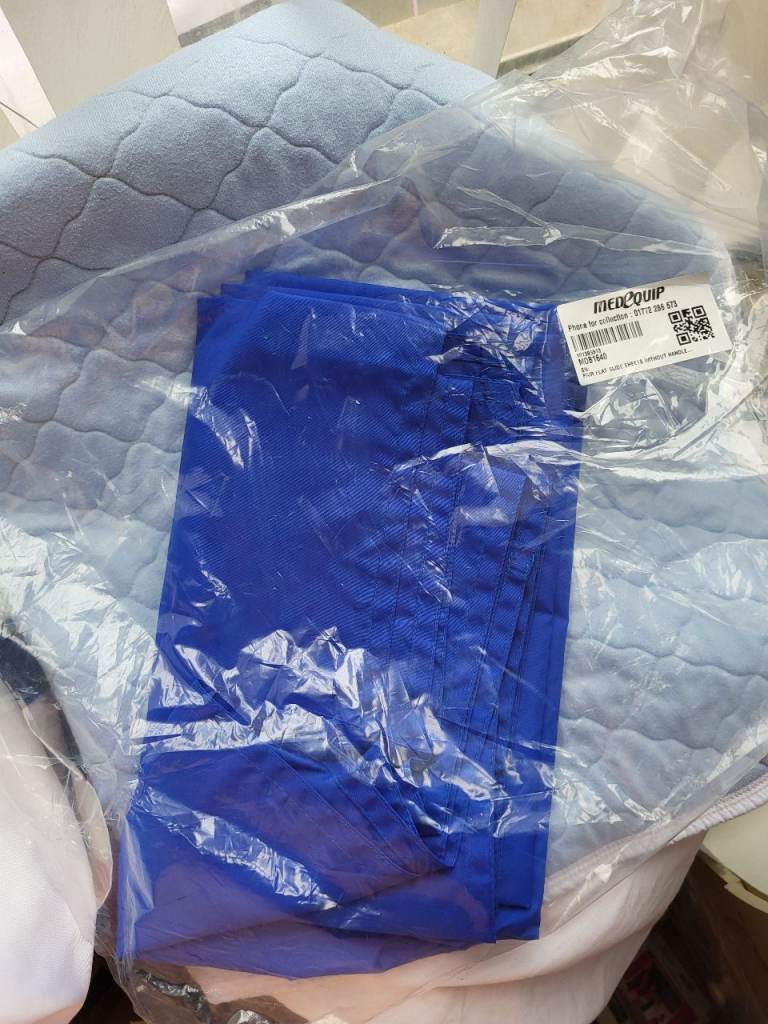 Mobility bed transfer slide sheet, brand new, blue