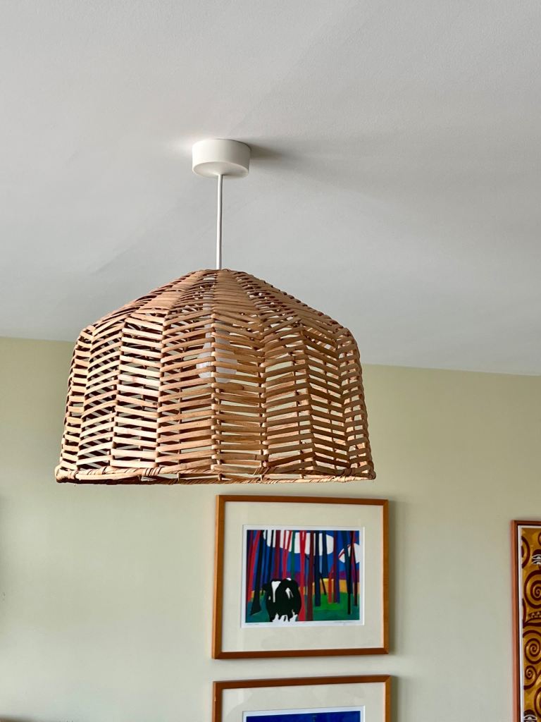 Rattan lampshades for ceiling lights 