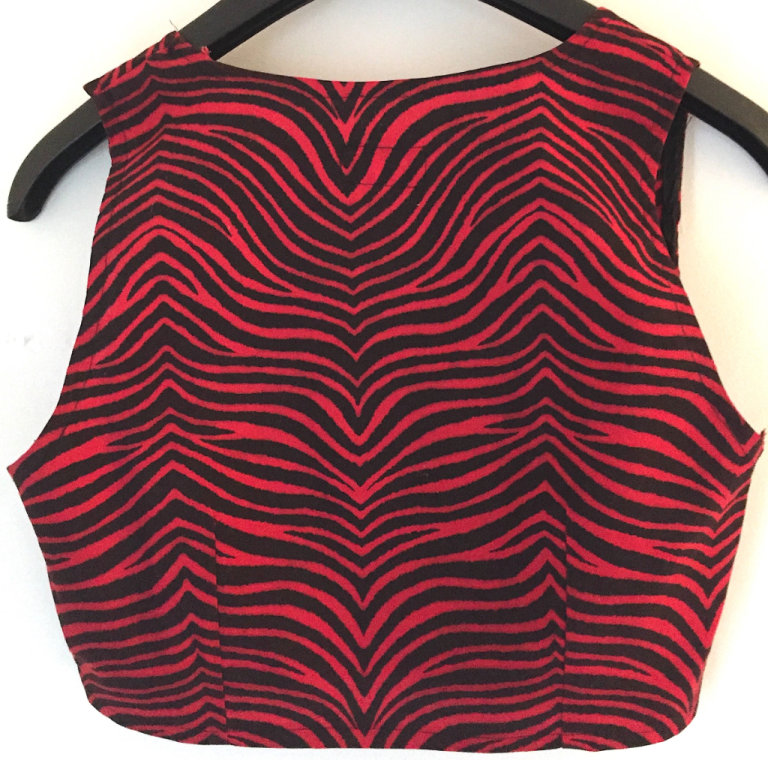 JOHNSON’S (LONDON) La Rocka Tiger Crop Top c1983