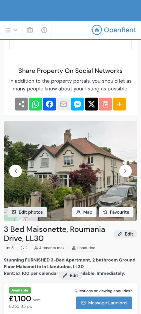 3 Bed Maisonette, Roumania Drive, LL30 Furnished