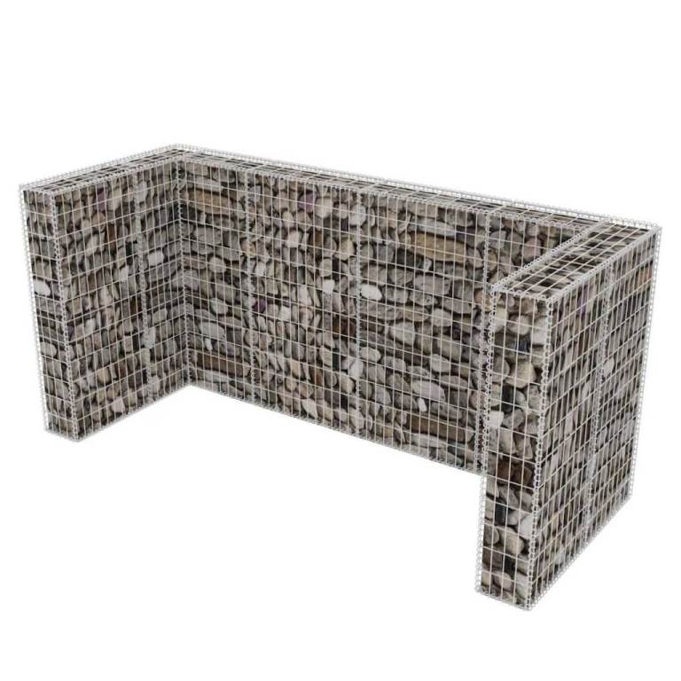 Heavy-Duty Gabion Basket Wheelie Bin Store / Screen
