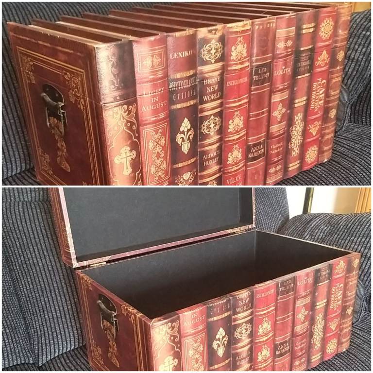 Vinted trunk false books storage box