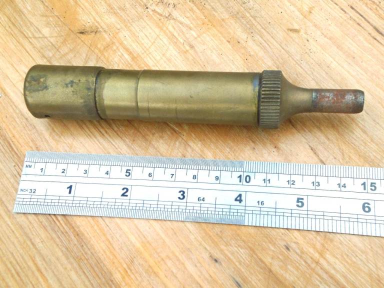 VINTAGE BRASS CAR GREASER PUSH GREASE GUN CLASSIC CAR MOTORCYCLE