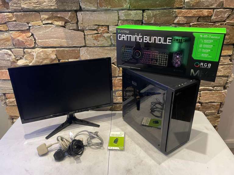 image for Full Gaming PC i5 QuadCore 3.7 NVIDIA Geforce GTX Graphics Card SSD HD Monitor