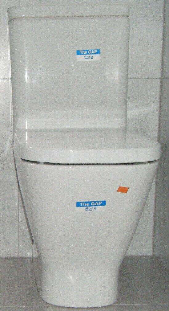Roca - The Gap - Back To Wall Rimless Close-Coupled WC + Dual Flush Cistern + Compact Seat And Cover