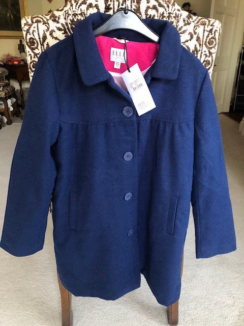 Elle Junior Medieval Blue Wool Girl's Coat, 9-10 years